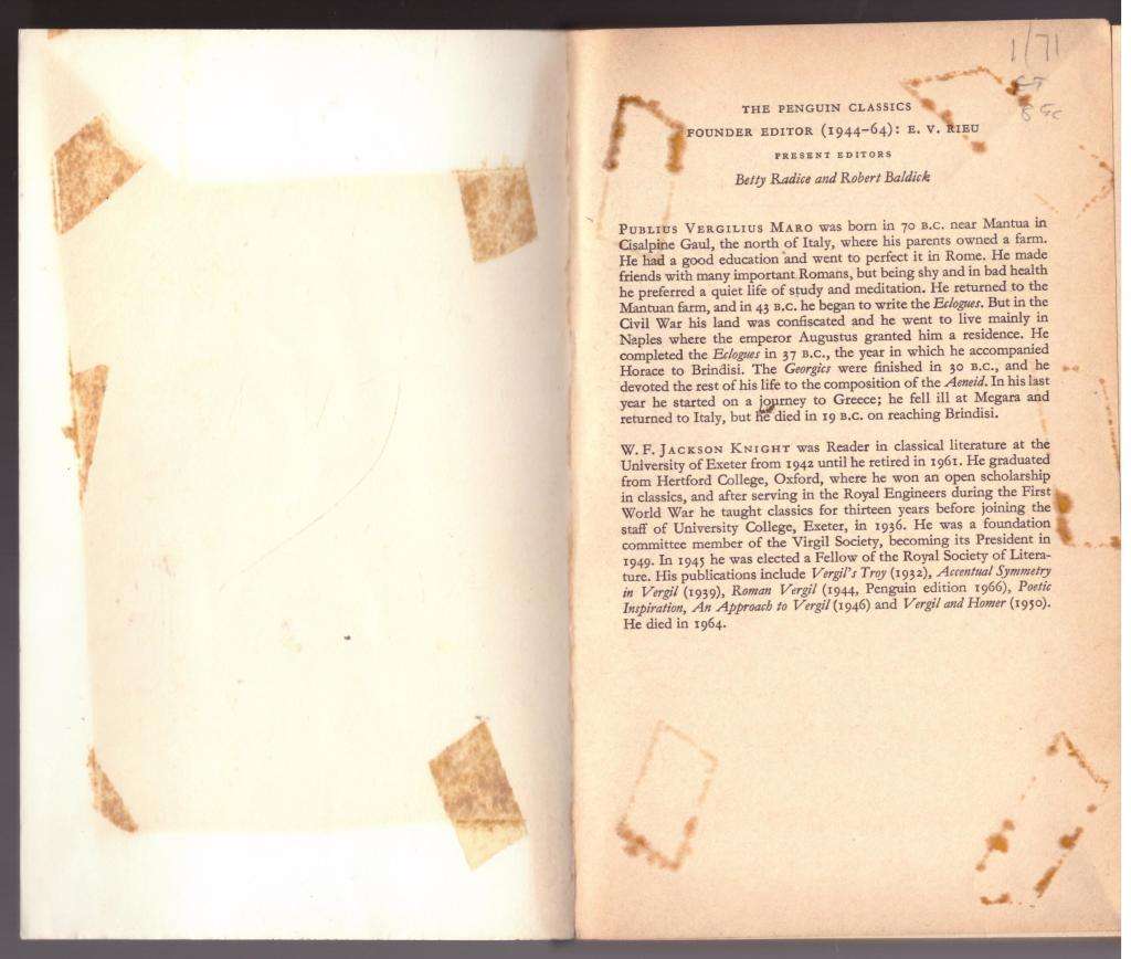 The Aeneid  --  Virgil