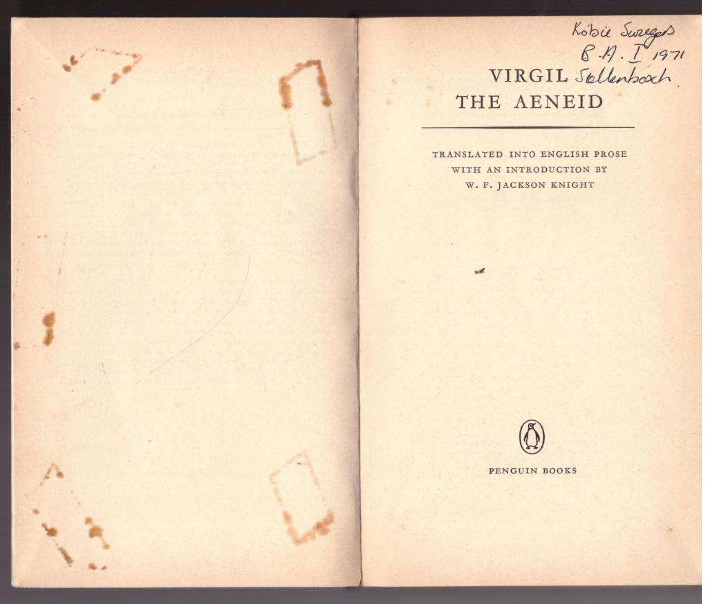 The Aeneid  --  Virgil