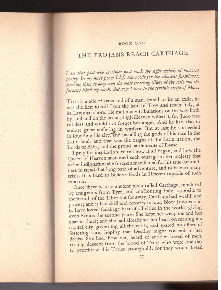 The Aeneid  --  Virgil