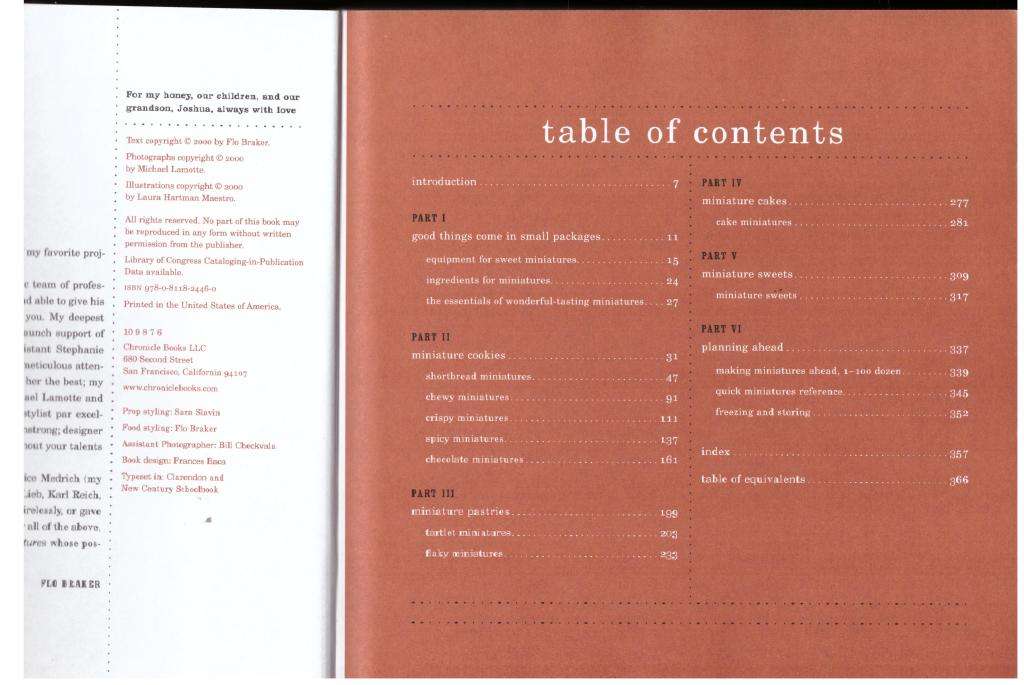 Sweet Miniatures: The Art of Making Bite-Size Desserts --  Flo Braker