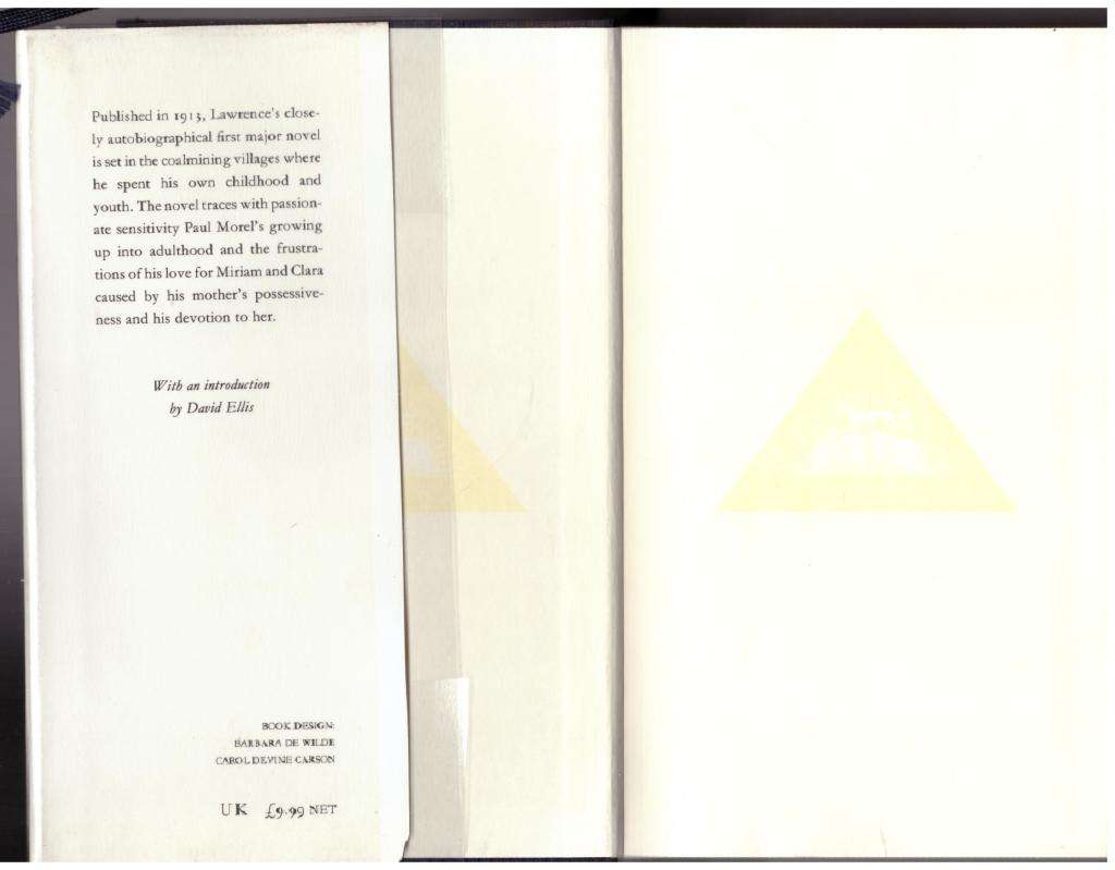 Sons and Lovers -- D. H. Lawrence