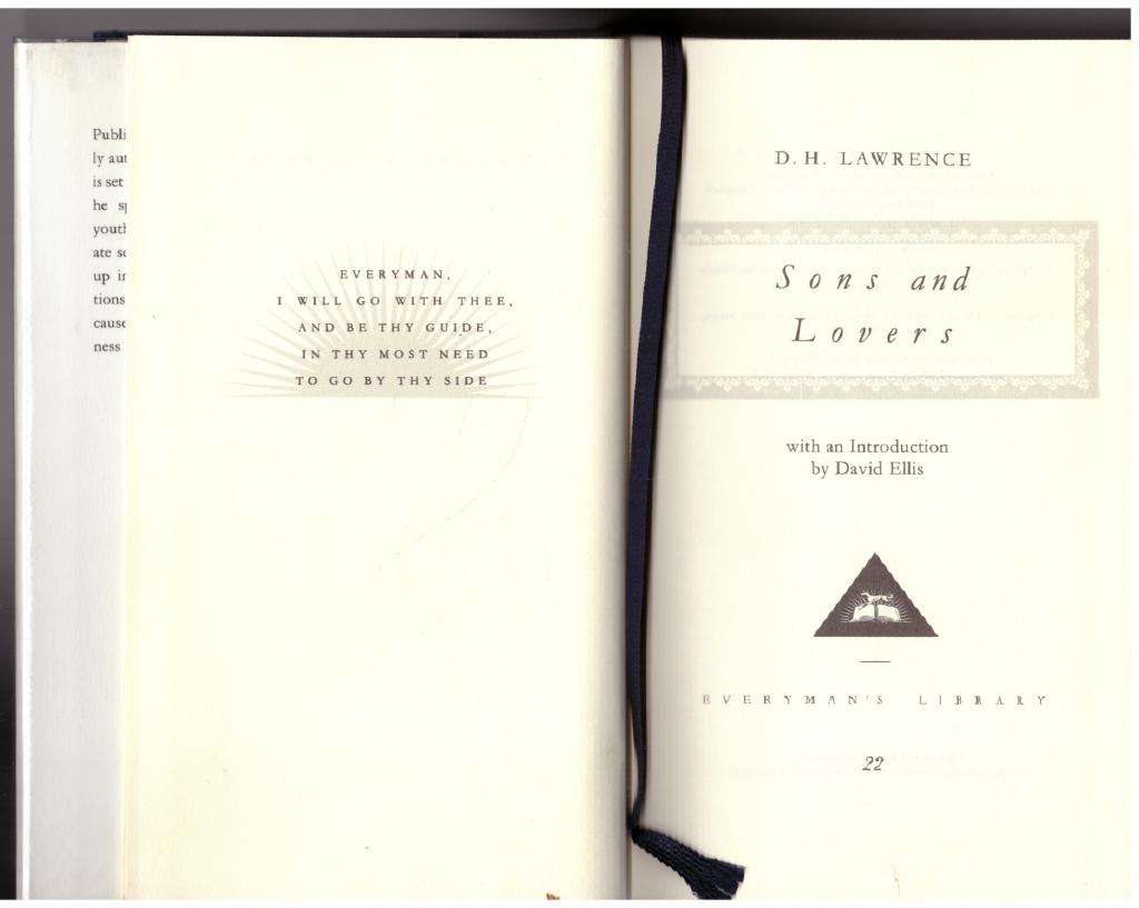 Sons and Lovers -- D. H. Lawrence