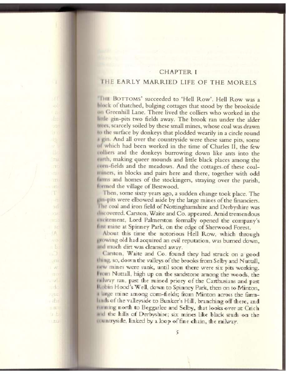 Sons and Lovers -- D. H. Lawrence