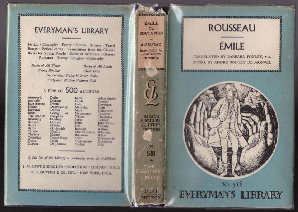 Émile: Or, Treatise on Education  --  Jean-Jacques Rousseau