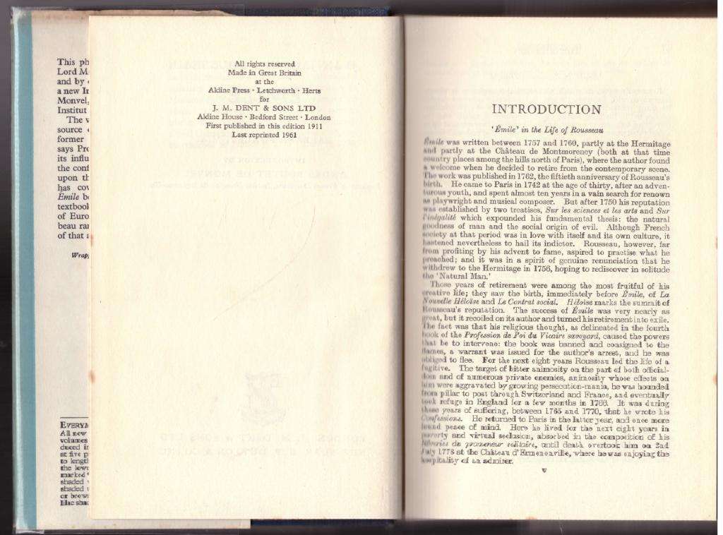Émile: Or, Treatise on Education  --  Jean-Jacques Rousseau