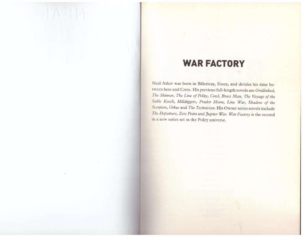 War Factory (Transformation #2) -- Neal Asher