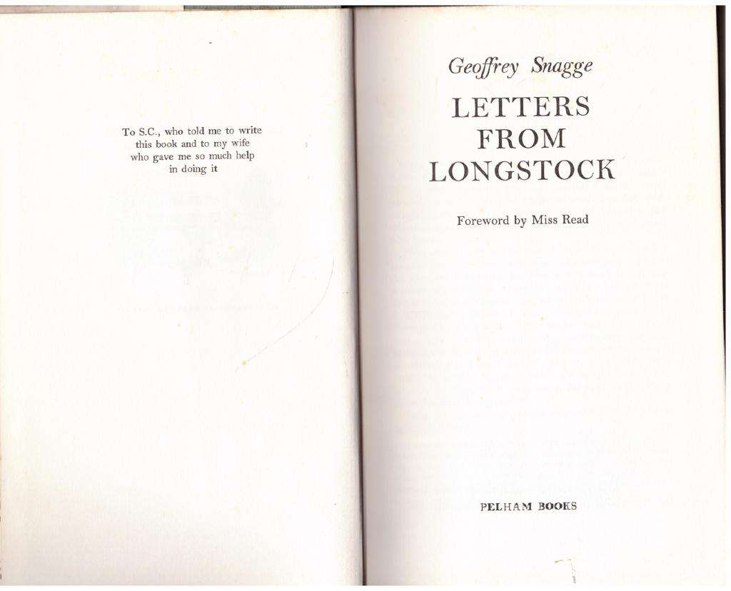 Letters from Longstock -- Geoffrey Snagge