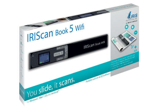 IRIScan Book 5 Wifi . Worlds fastest portable autonomous colour scanner.1 sec. scan per document
