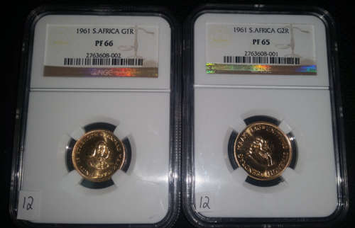 1961 Gold R1 - PF66 + R2 - PF65