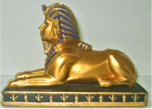 King Tut Sphinx - Amazing Detail - Made from Stone Resin - New with felt base 11 cm