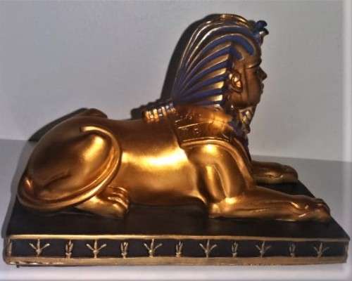 King Tut Sphinx - Amazing Detail - Made from Stone Resin - New with felt base 11 cm