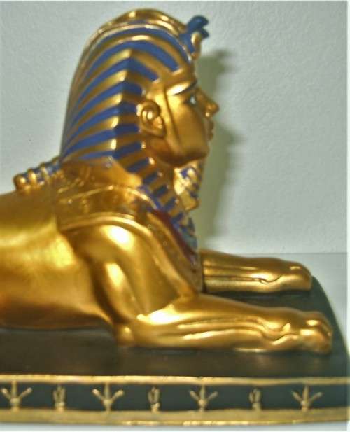 King Tut Sphinx - Amazing Detail - Made from Stone Resin - New with felt base 11 cm