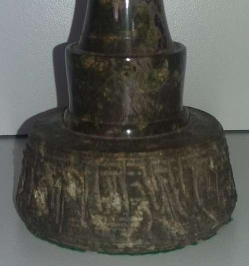 VINTAGE HAND CRAFTED CORNISH SERPENTINE STONE LIGHTHOUSE SIGNED 17CM