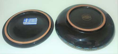 GAY MYTHOLOGY 24KT GOLD GILDED CERAMIC ANCIENT GREEK SIGNED TRINKET BOX IN COBALT BLUE 14 cm