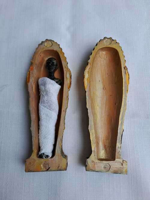 EGYPTIAN SARCOPHAGUS WITH MUMMY