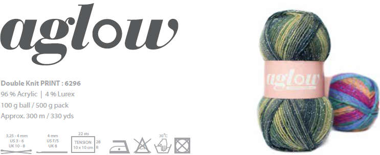 Aglow Yarn 100g Ball crochet knitting wool