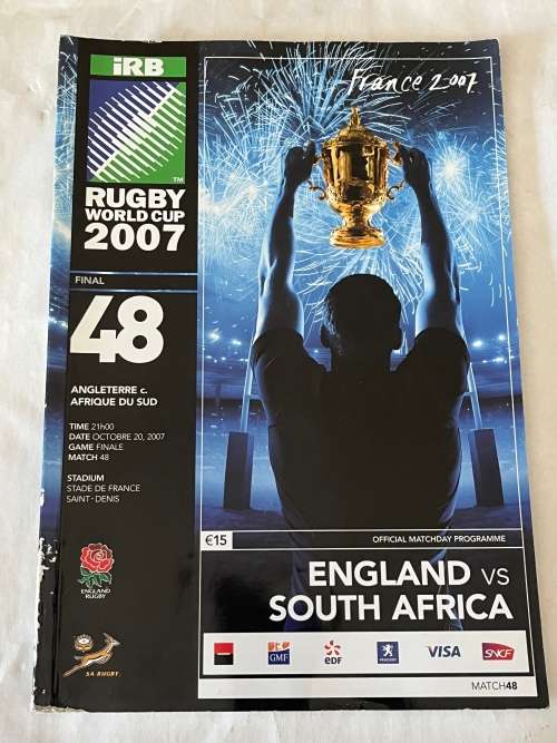 Rugby Programme - South-Africa vs England **RWC FINAL 2007**