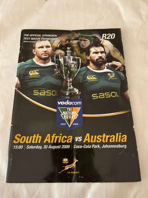 Rugby Programme - South-Africa vs Australia 30/08/2008