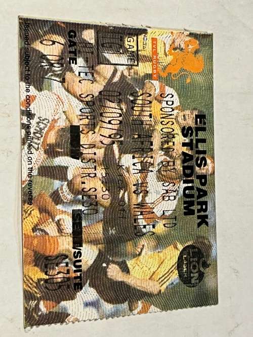 Rugby Ticket - South-Africa vs Wales 02/09/1995