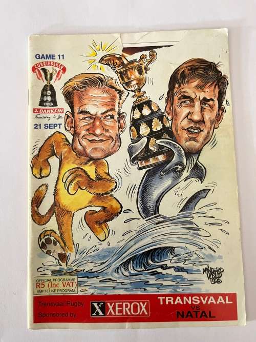 Rugby Programme - Lions vs Sharks 21/09/1996