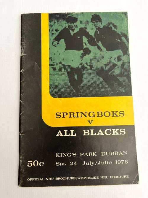 Rugby Programme - Springboks vs All Blacks 24/07/1976