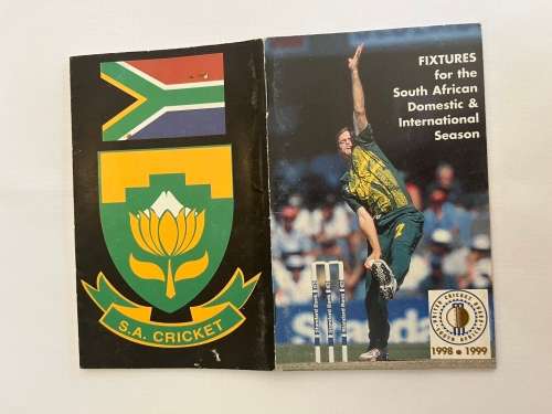 Cricket - 1998/1999 Pocket Itinerary/Fixture Booklet (68 pages)