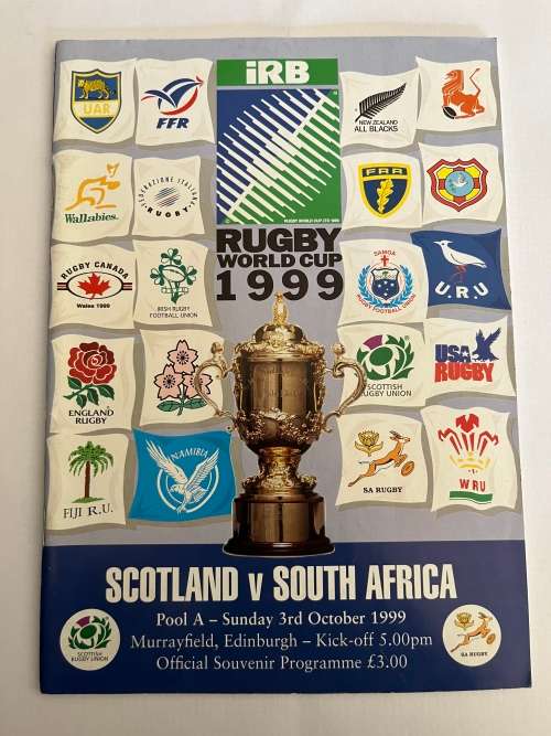 Rugby Programme - South-Africa vs Scotland 3/10/1999