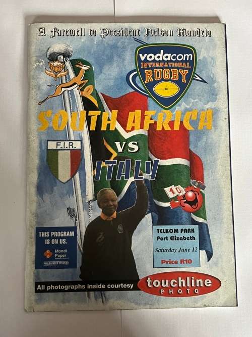 Rugby Programme - South-Africa vs Italy 12/06/99