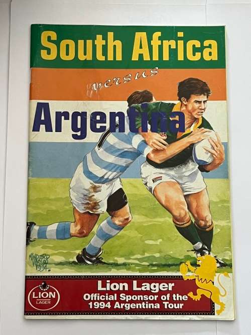 Rugby Programme - South-Africa vs Argentina 15/10/1994