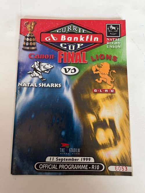 Rugby Programme - Currie Cup FINAL 11/09/1999