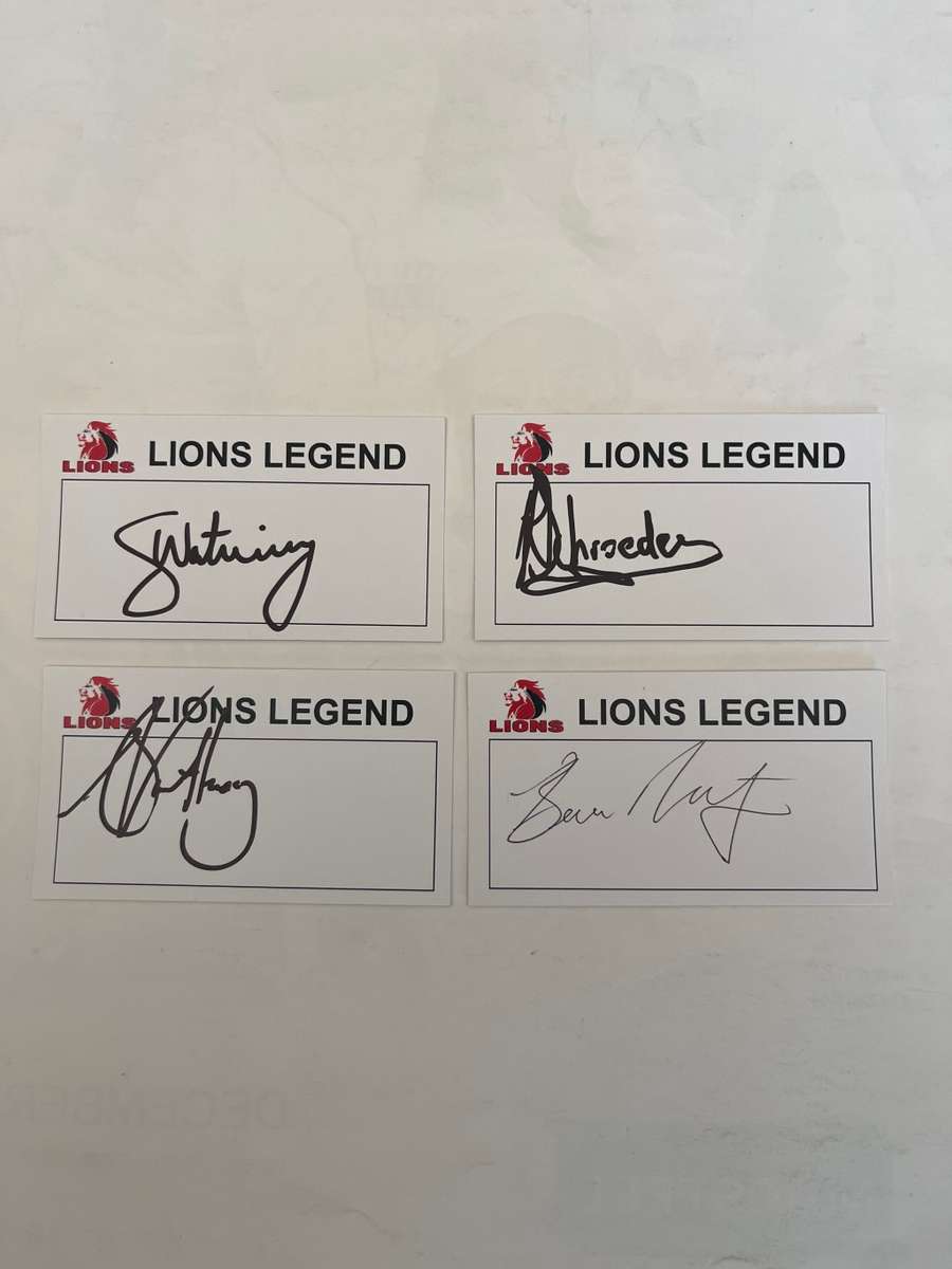 Rugby - 4 Signed Lion Player Cards