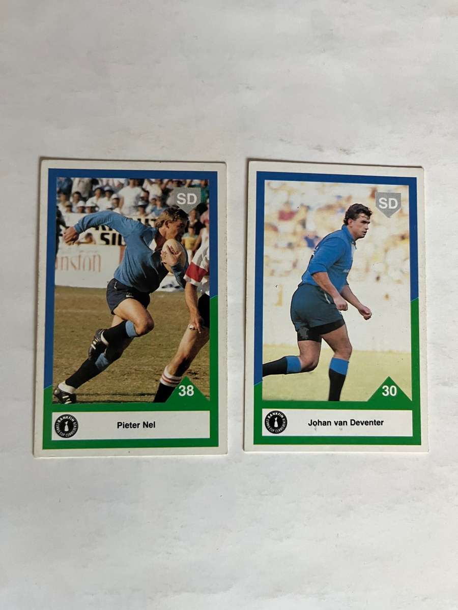 Rugby card - 2 * 1992 Sports Deck Currie Cup Rugby Cards