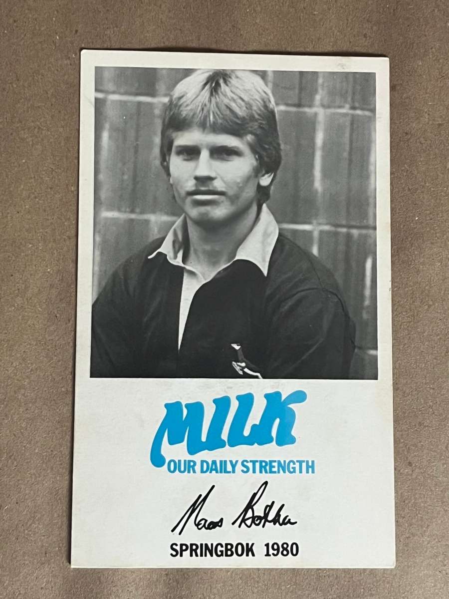 Rugby Card - Melk/Milk 1980 Rugby Card (Naas Botha)
