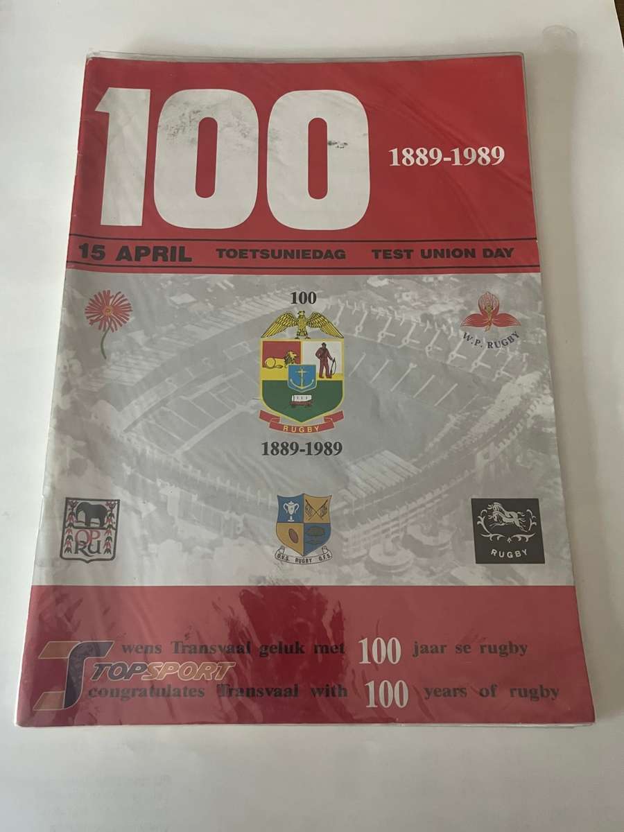 Rugby Programme - Test Union Day 15/04/1989 (Tvl vs N-Tvl/EP vs Ofs/WP vs Natal)