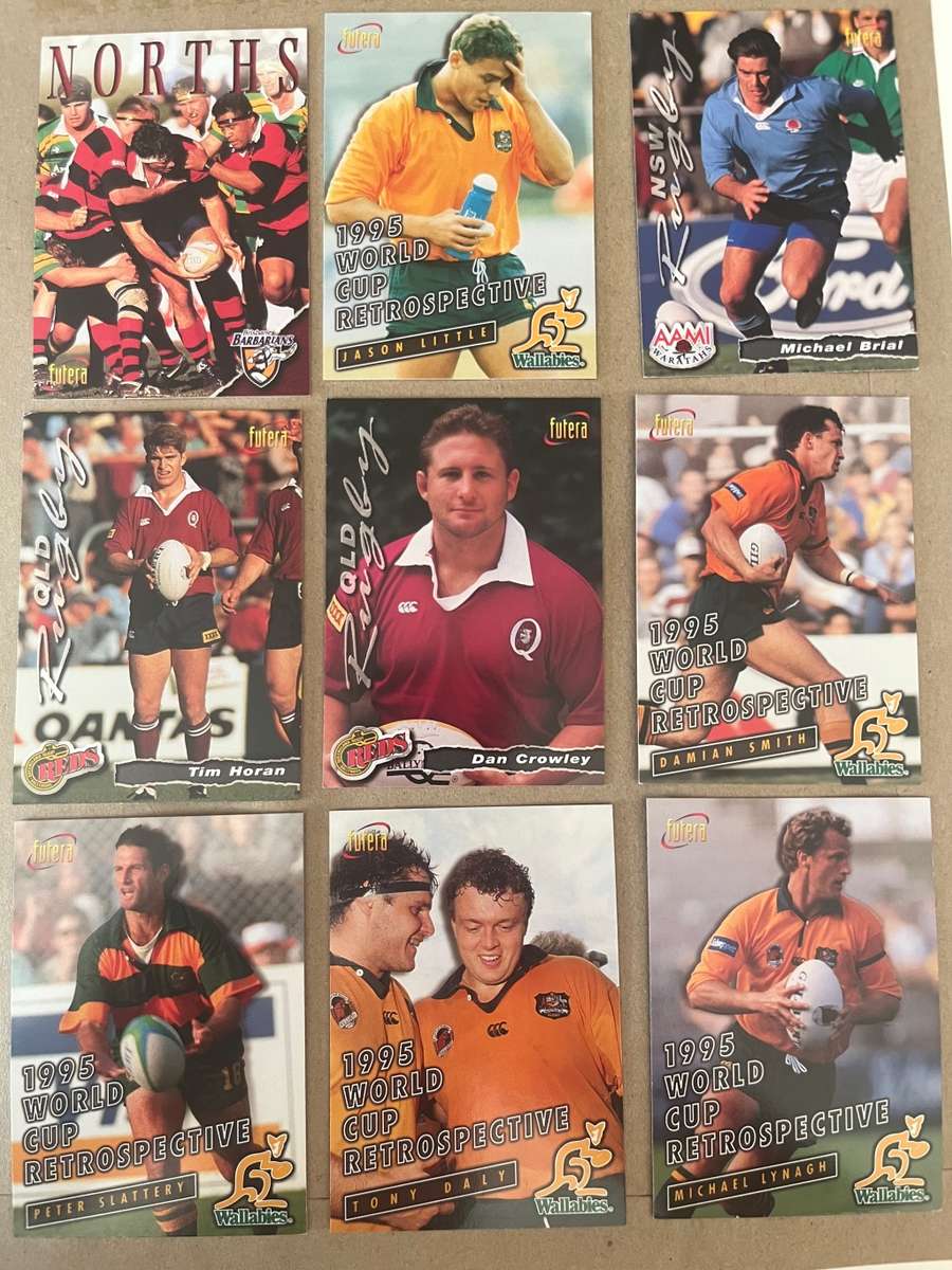 Rugby cards - 9 * 1996 Futera Australian Rugby Cards