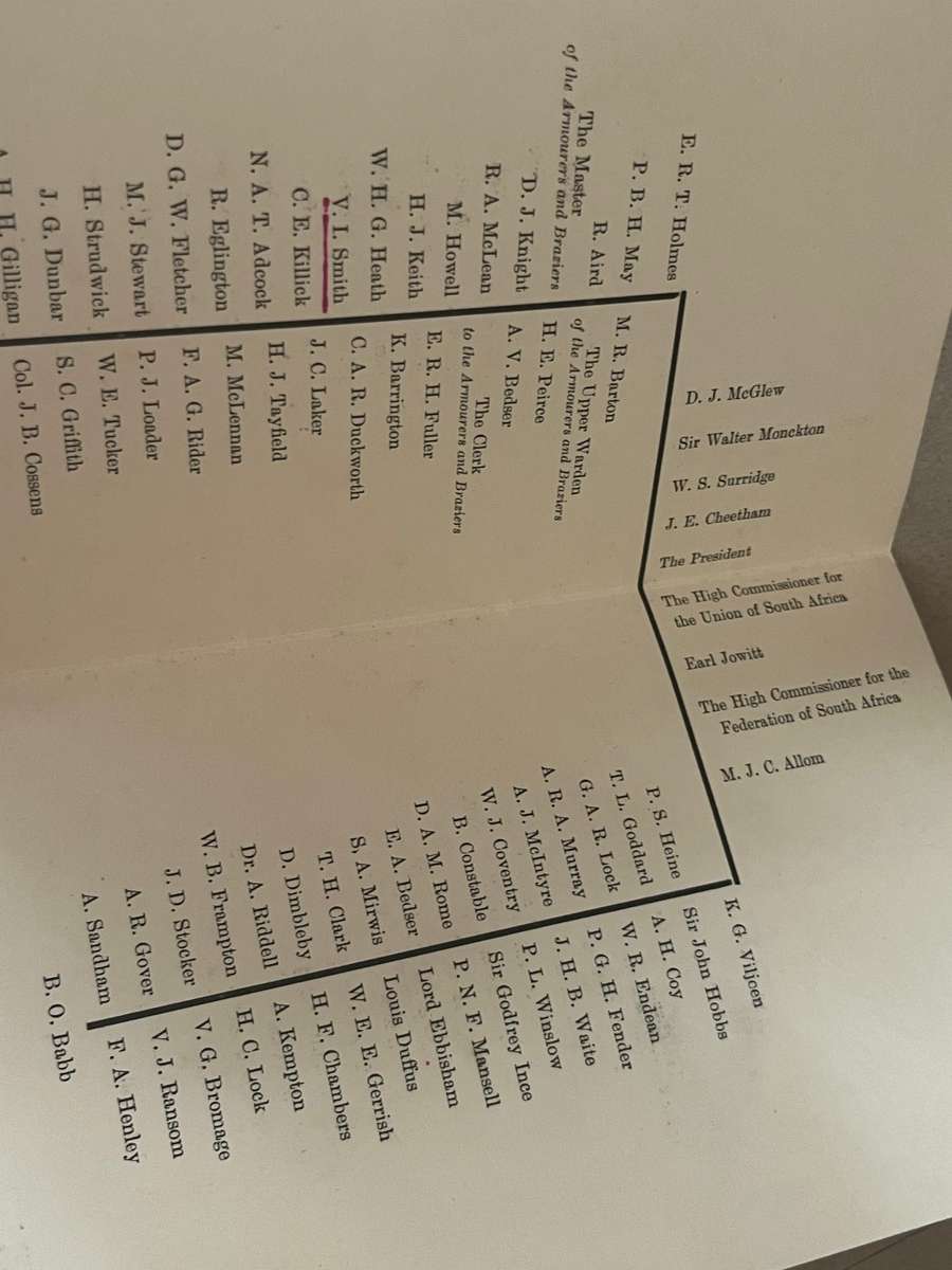 Cricket - *SIGNED* 18/07/1955 Dinner Menu for South-African Cricket Team (Surrey)