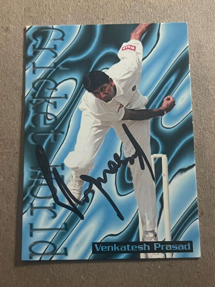 Cricket Card - *SIGNED* Venkatesh Prasad 1996 Sports Deck Cricket Card