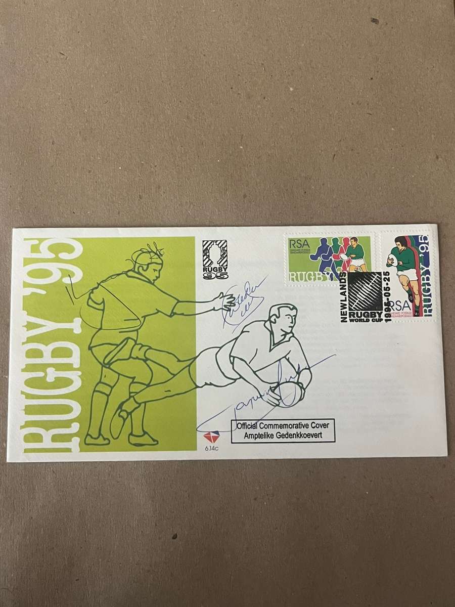 Rugby - *SIGNED* FDC/First Day Cover South-Africa vs Australia Newlands 25/05/1995