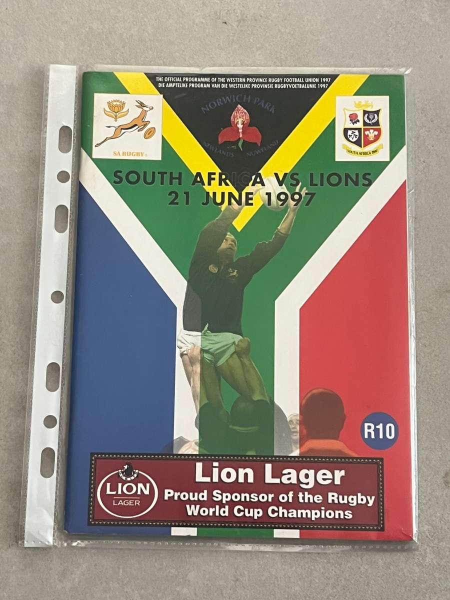 Rugby Programme - South-Africa vs British Lions 21/06/1997