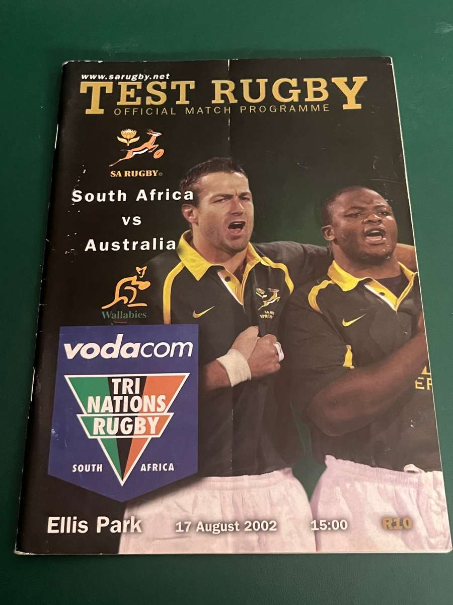 Rugby Programme - South-Africa vs Australia 17/08/2002