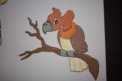 Vulture - paper piecing