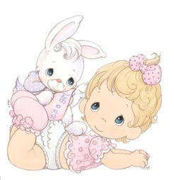 3D layered precious moments, It's a girl