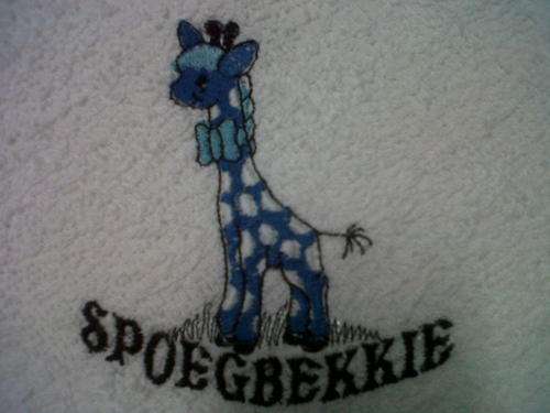 Embroided Burpers - giraffe