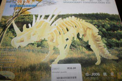 Wooden Styracosaurus construction kit