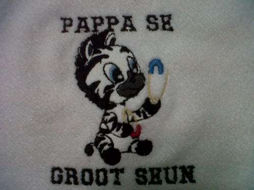 Embroided Burpers - Baby Zebra