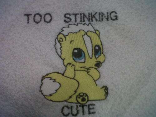 Embroided Burpers - Too stinking cute