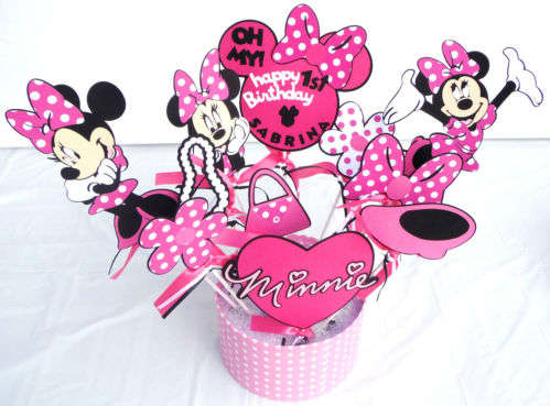 Handmade Minnie Mouse Party Supplies - table toppers each