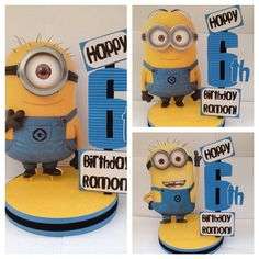Handmade Minion Party Supplies - centre piece