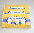 Handmade Minion Party Supplies - 6 chocolate wrappers