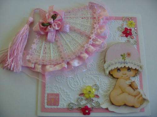 Beautiful handmade cards - Baby girl
